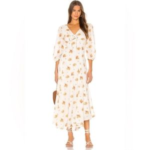 Free People Floral Sea Glass Dress in White